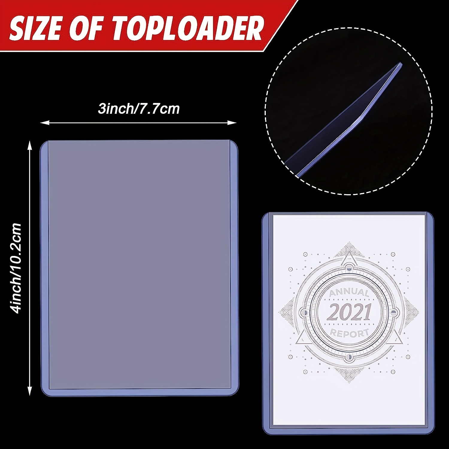 1 full case of 1000 Standard 3 x 4 Toploaders Collectible Supplies 35pt.  Top loaders