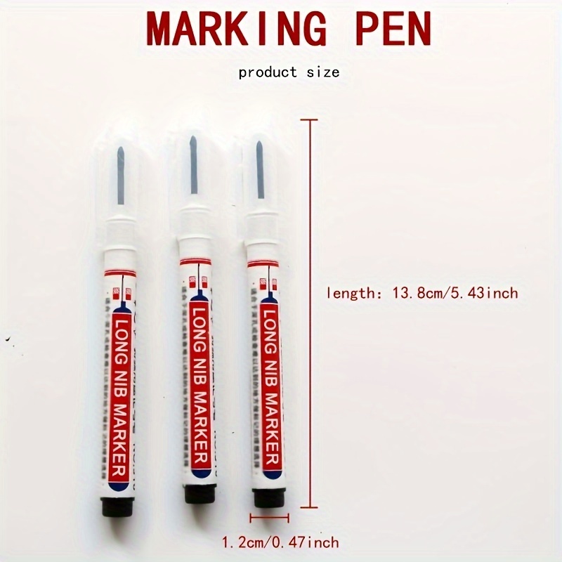 Long Tip Marker Pen Decoration Drawing Deep Head Hole - Temu