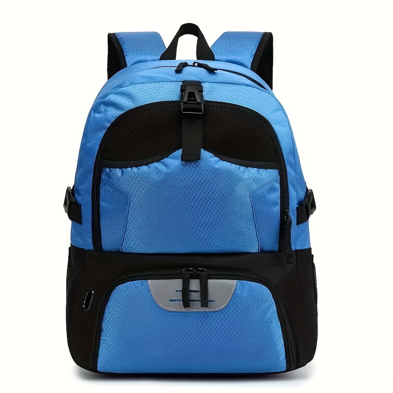 Mochila escolar de baloncesto negra y azul mochila ligera para laptop  Mochila de viaje para estudiantes con rayas reflectantes, Varios colores