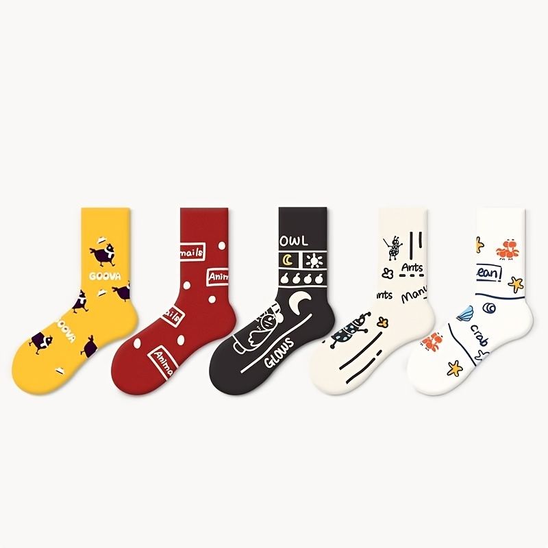 1pair Men's Novelty Cartoon Socks Cotton Breathable Comfortable Crew Socks  - Clothing, Shoes & Jewelry - Temu
