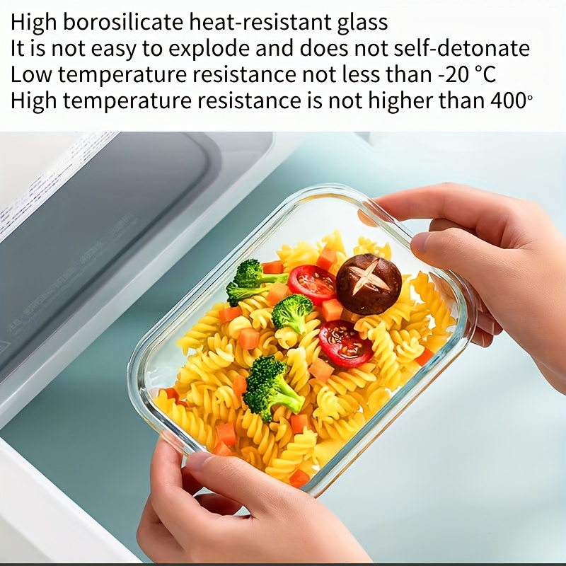 Glass Lunch Box With Green Cover, Rectangle Divided Microwave Oven Bento Box,  Leakproof Food Container, For Teenagers And Workers At School,canteen, Back  School, For Camping And Picnic, Home Kitchen Supplies - Temu