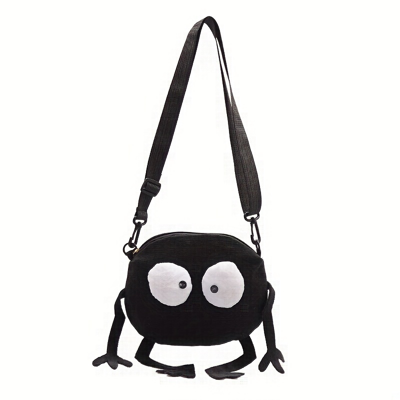Plush Messenger Bag for Girls, Funny Canvas Shoulder Bag