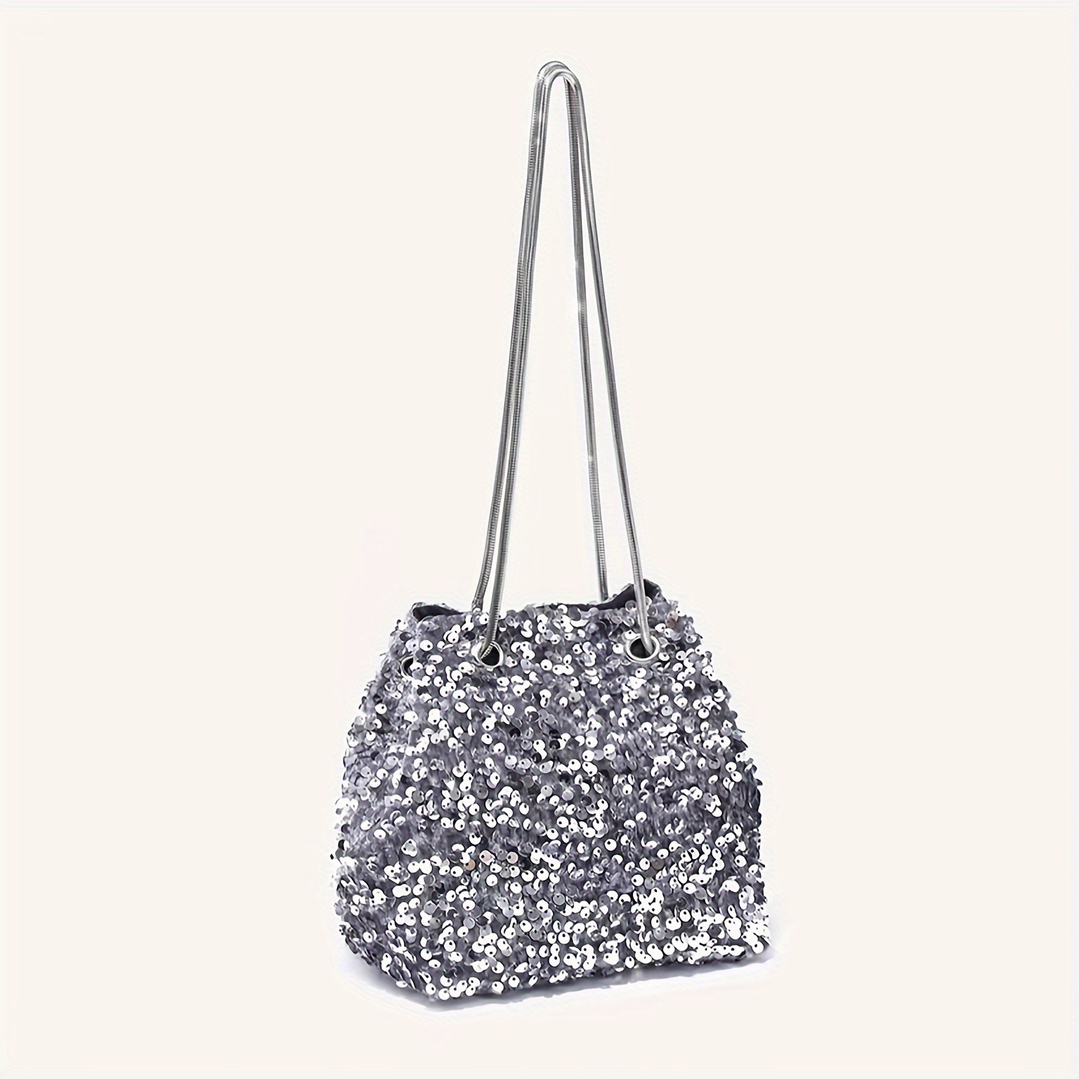 Trendy Full Rhinestone Evening Bag Drawstring Shoulder Bag Temu