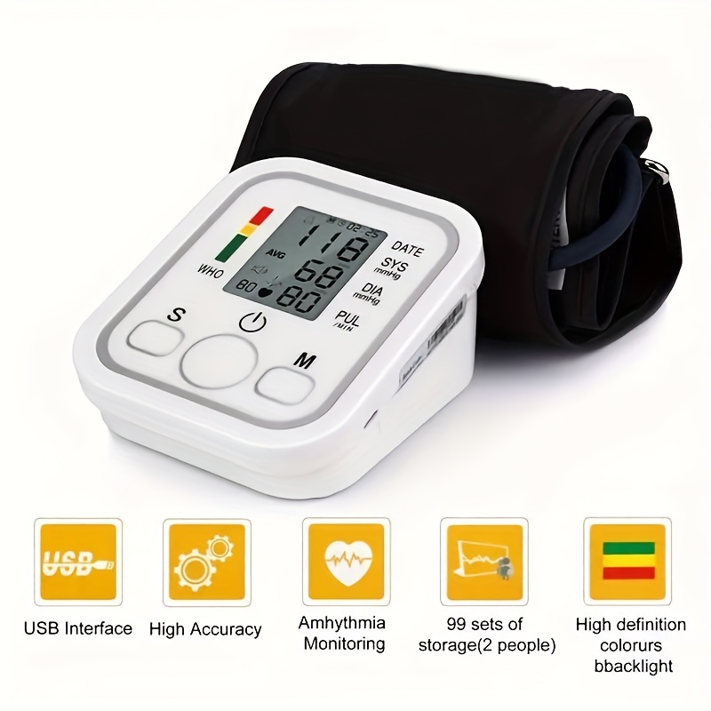 ALPHAGOMED Accurate Blood Pressure Monitor for Upper arm Adjustable BP Cuff  (21 inch Cuff Long)for Home Use Automatic Upper Arm Digital Machine 180  Sets Memory Include Batteries and Carrying Case Extra Large