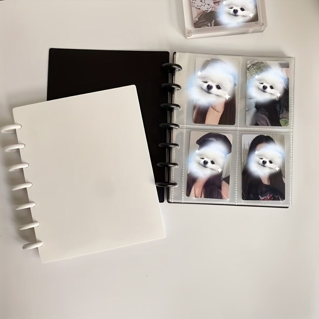  25 Sheets 200 Pockets 4 Inch Photo Album Sleeves in Loose Leaf  Refillable Personal A5 6-Rings Binder Clear Glitter PVC Cover for Camera  Photos Film Ticket Name Game Cards Holder : Office Products