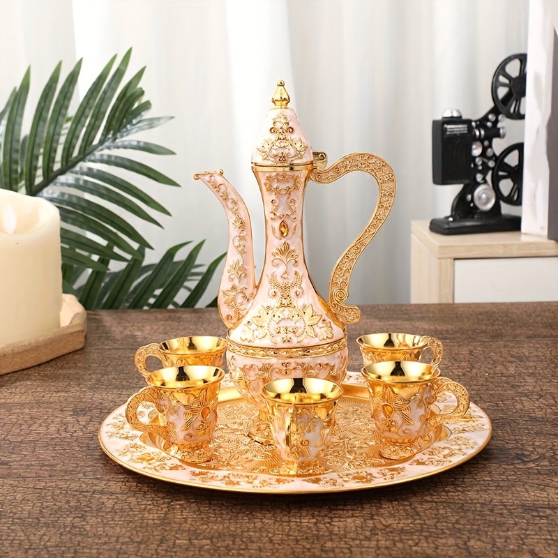 Vintage Metal Turkish Coffee Pot Set European Style Tea Set - Temu