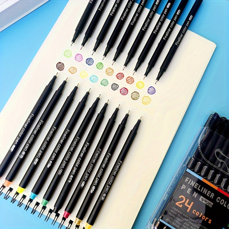 12 Colors Needle Tip Pen Set Fine Line Pen Set 12 Unique - Temu