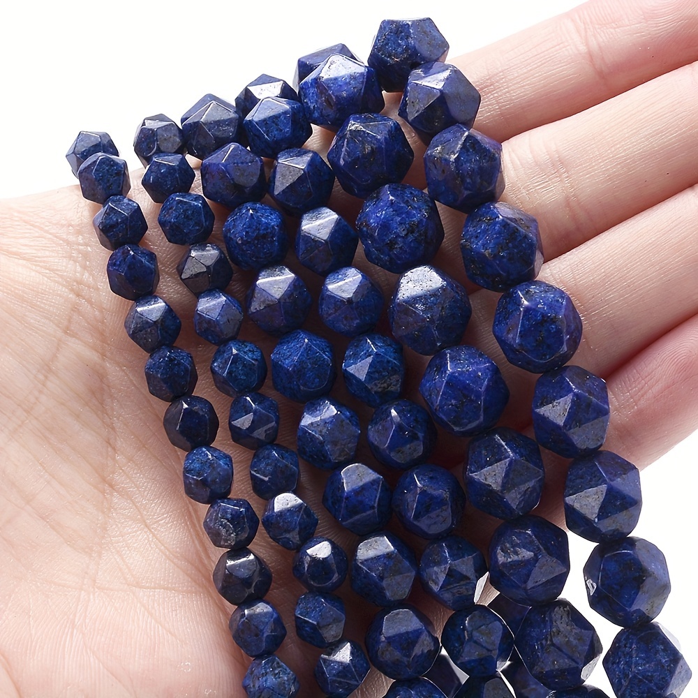 

35-62pcs Blue Lapis Lazuli Natural Stone Beads Loose Spacer Beads For Jewelry Making, Diy Bracelet Necklace Accessories, 6/8/10mm