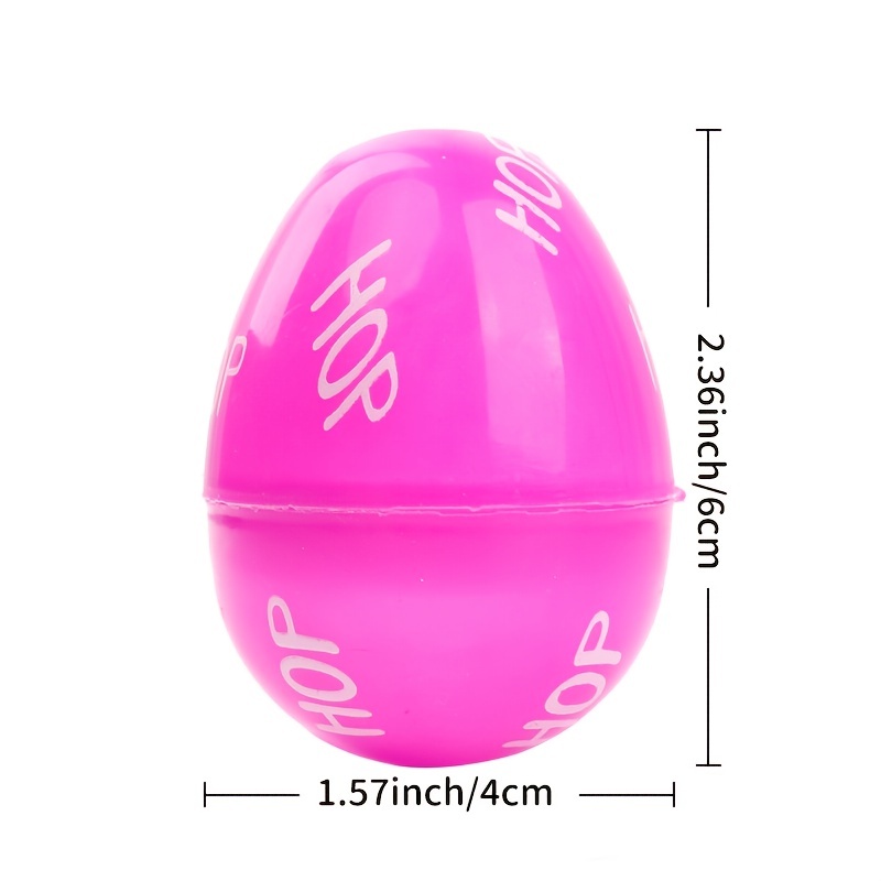 12pcs Printed Plastic Easter Eggs Fillable Basket Fillers