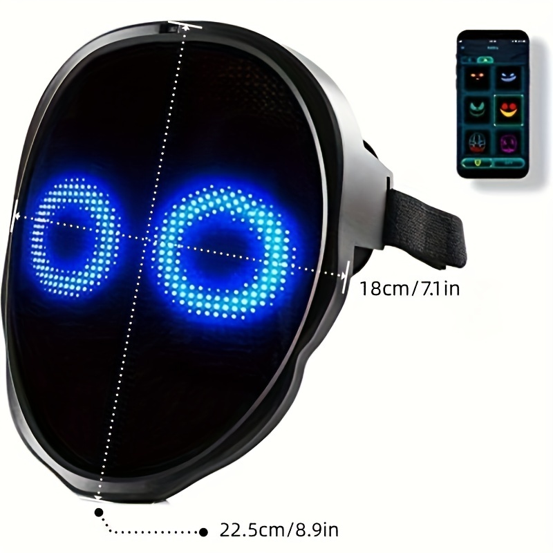  AMIMA Led APP DIY HAT bluetooth programmable for costumes  cosplay party masquerade led display screen light up cap (Grey) : Clothing,  Shoes & Jewelry