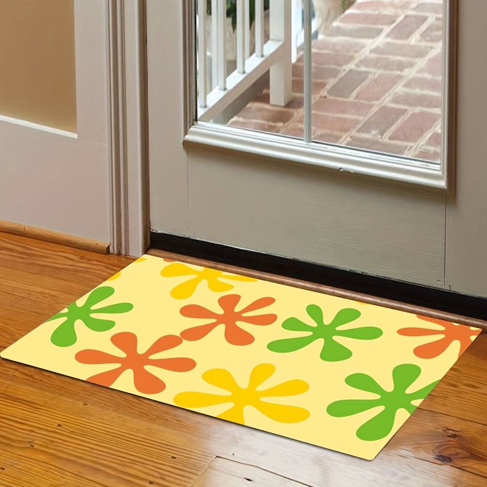 Floral Floor Mat, Super Absorbent Quick Drying Bare Bath Mat, Suitable For  Bathroom Floor Non-slip Bathroom Mat, With Rubber Backing, Ultra-thin  Bathroom Carpet For Under The Door - Temu