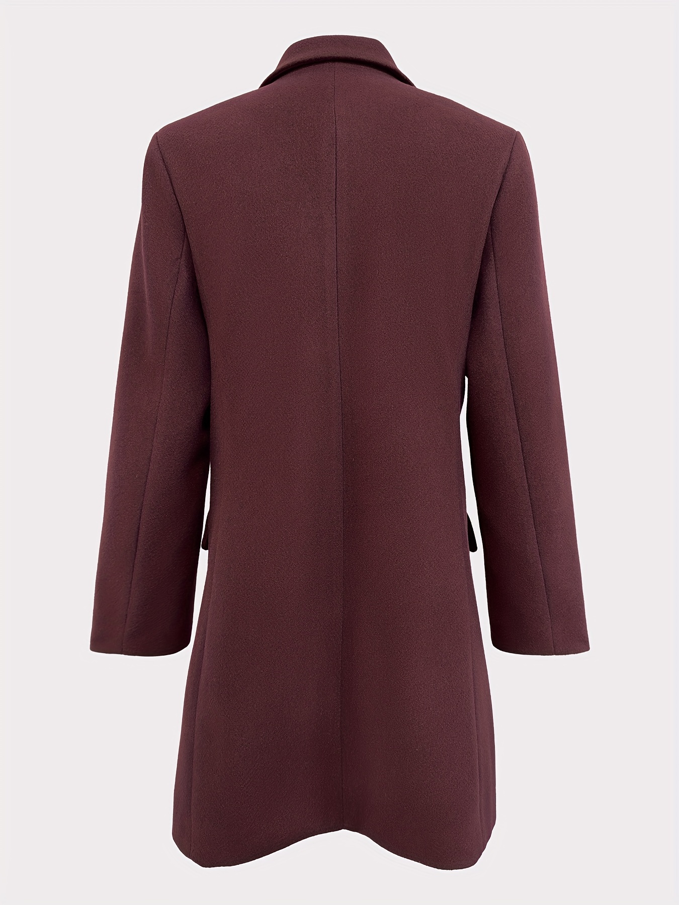 Solid Single Breasted Jacket Elegant Long Sleeve Jacket Fall - Temu United  Kingdom