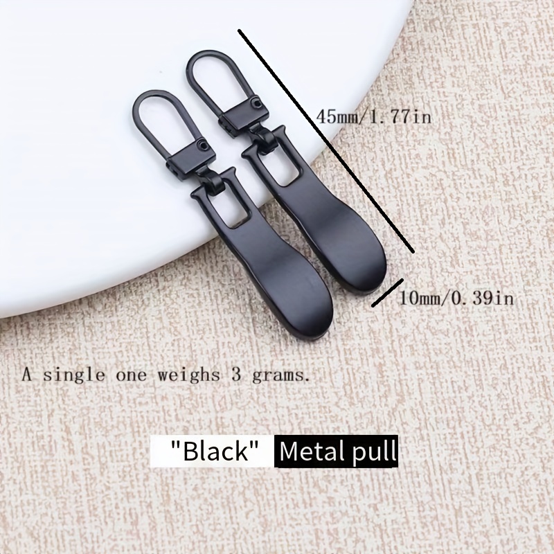 1/5Pcs Metal Zippers Pull Tab Replacement Puller Zip For Bag Coat