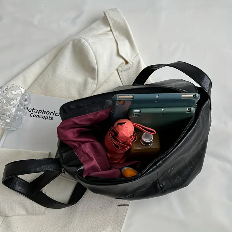Casual Soft Pu Leather Shoulder Bag, Classic Flap Messenger Bag, Solid  Color Vintage Bag For Women - Temu Israel