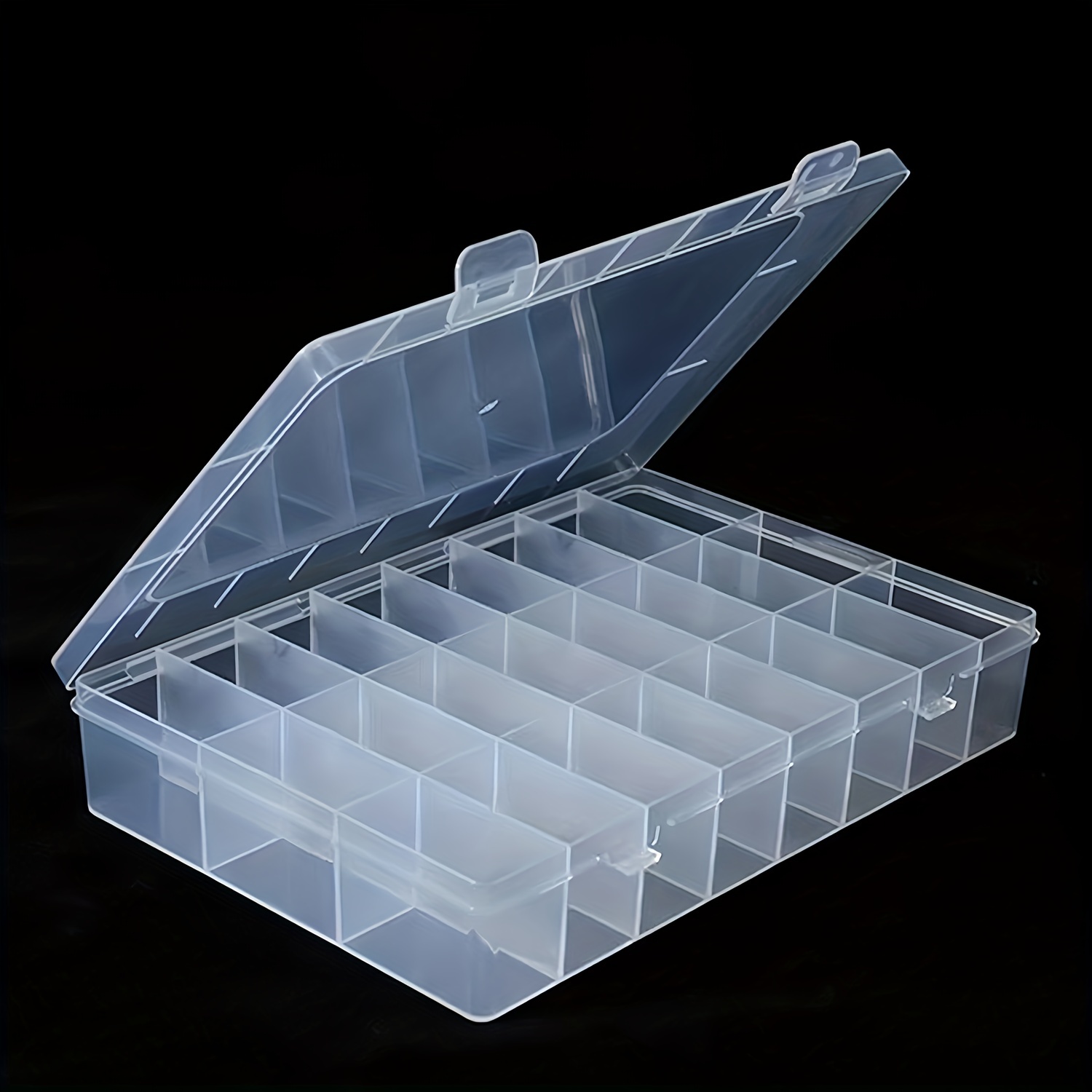 24 Grid Plastic Organizer Box with Dividers Jewelry Storage