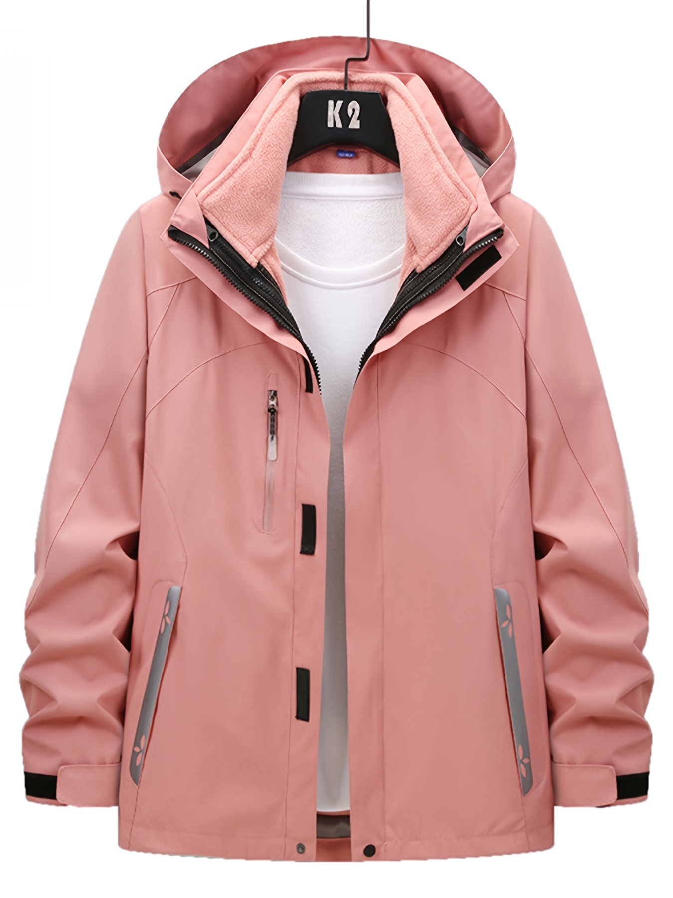 ¡Mantente abrigada y seca: chaqueta 3 en 1 para mujer - cáscara dura  impermeable y resistente al viento y forro térmico de polar!