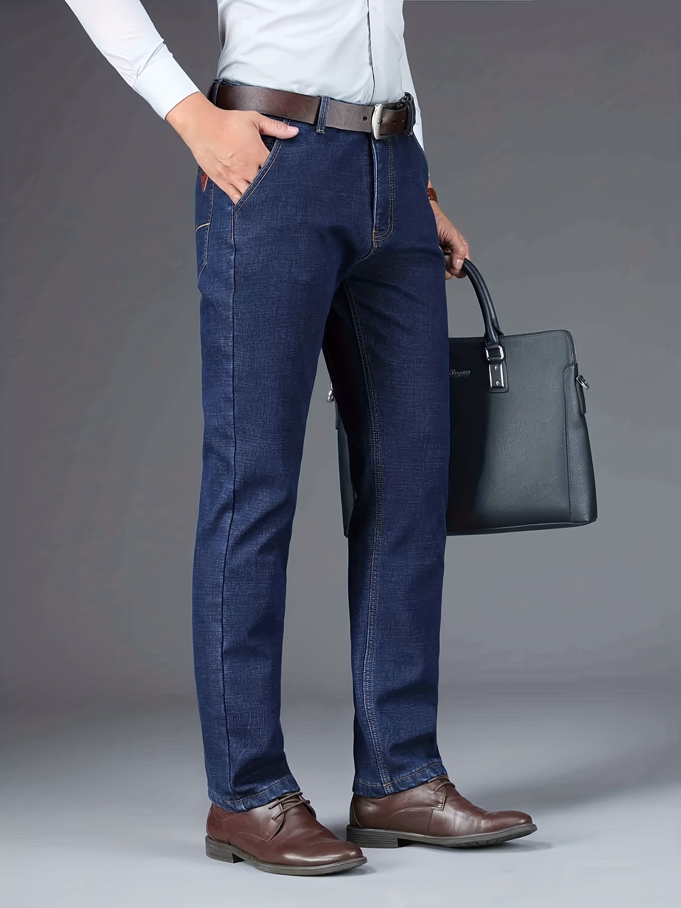 Pantalón de vestir online azul hombre