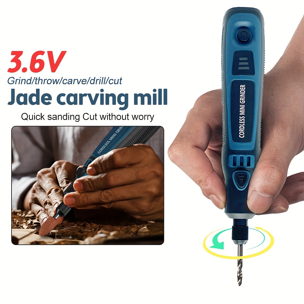 110V/220V Variable Speed Mini Grinder Power Tools Electric Mini Drill  Rotary Tools Accessories Wood Jade Stone Small Crafts Cutting Drilling  Grinding Sculpture DREMEL Style