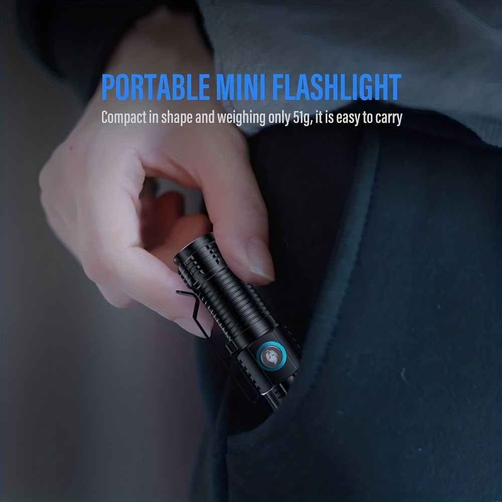 1 Linterna Led Portátil Mini Xhp50 Potente Antorcha - Temu