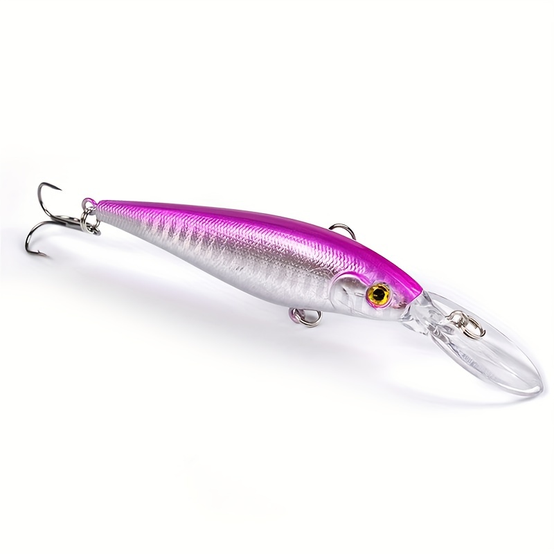 Floating Minnow Fishing Lure Long Tongue Crankbait Treble - Temu