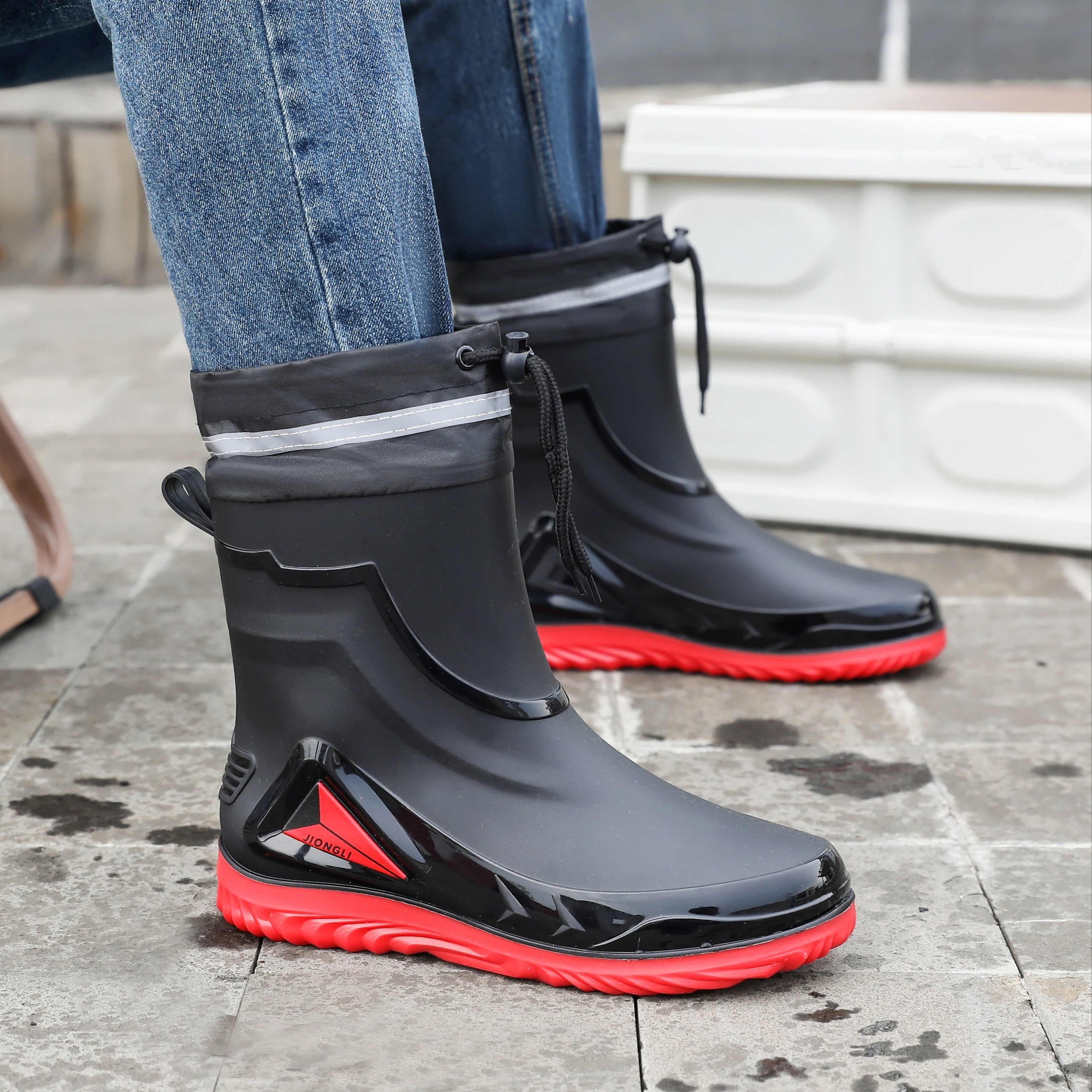 Men's Rain Boots Non slip Wear resistant Waterproof Rain - Temu