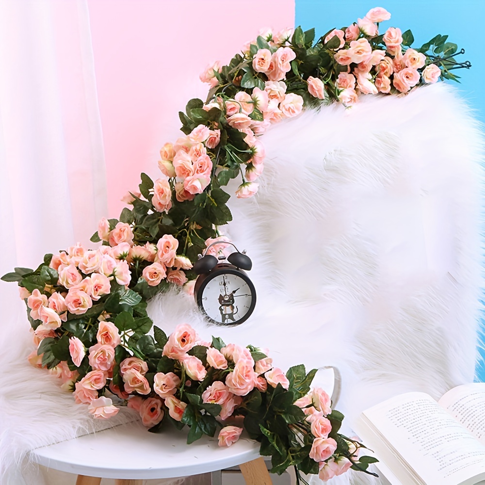 Artificial Sakura, Fake Flowers Vine For Wedding Garden, Fake Rose Home  Party Decoration Christmas Bridal Fake Silk Scrapbook Plants - Temu