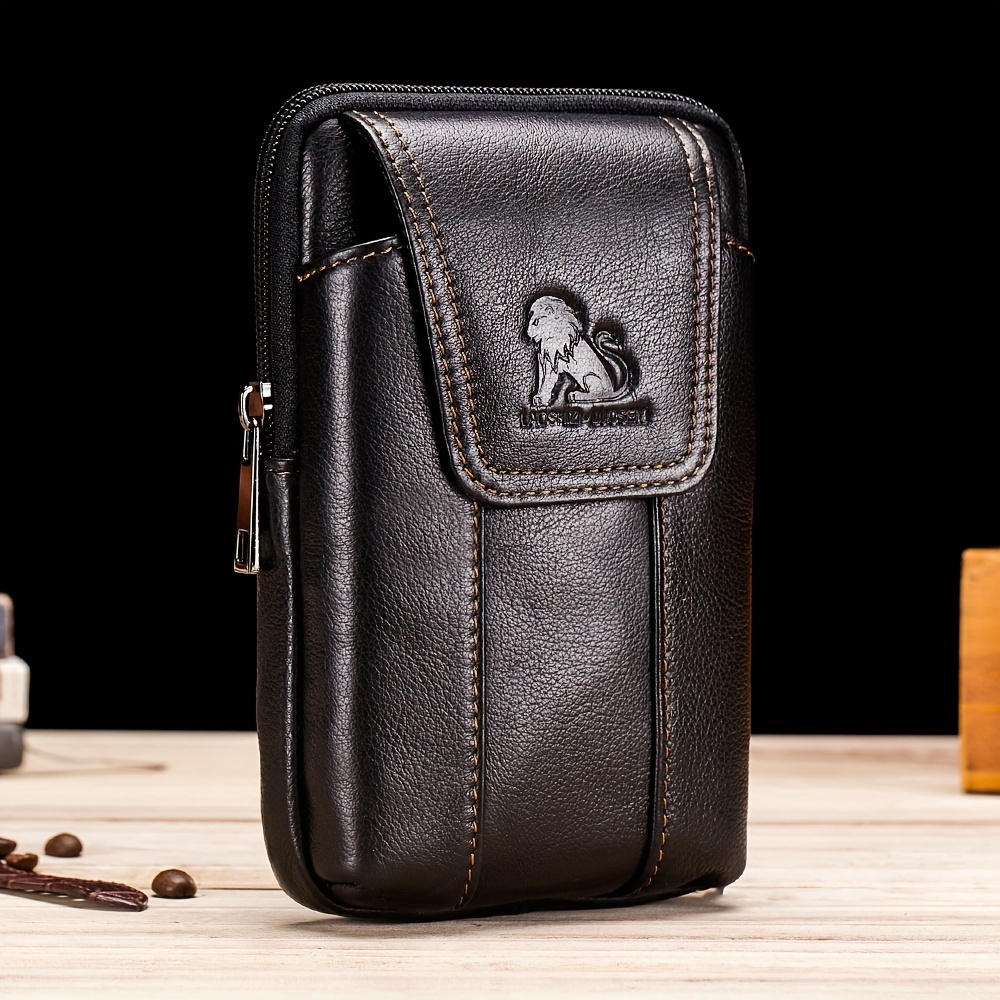 Genuine Leather Wallet Phone Men, Leather Mobile Phone Bag