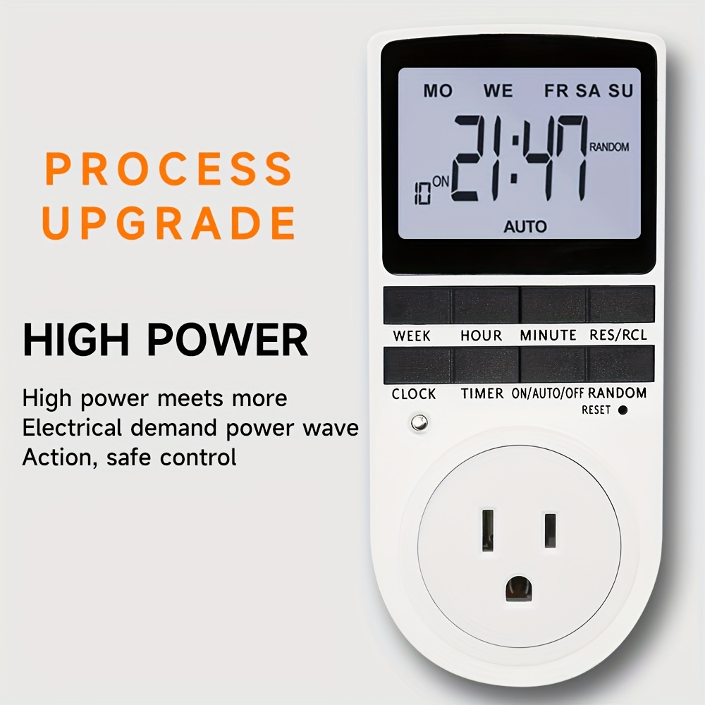 Timer Switch, Indoor Digital Electrical Outlet Timer Plug with Countdown  Delay ON/Off Switch, 7-Day 24 Hour Programmable 
