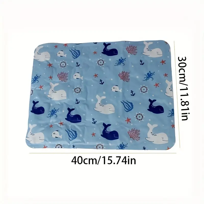 pet cooling mat cute pattern cat mat bed summer cat bed cat sleeping ice pad for kennel sofa bed details 0