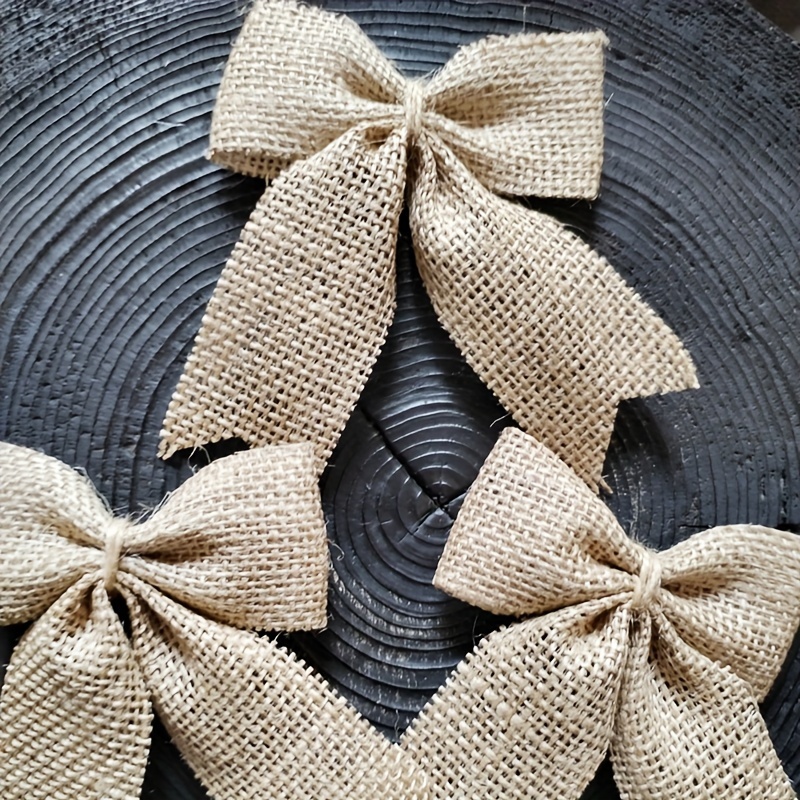 burlap bows knot handmade burlap decorative