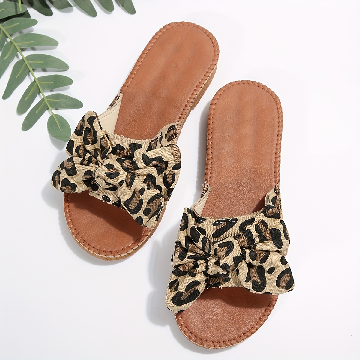 Qupid best sale leopard slides