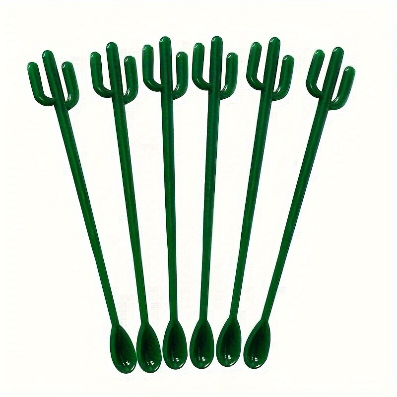 Reusable Green Cactus/rose Red Flamingo Mixer Spoon Stirring Stick