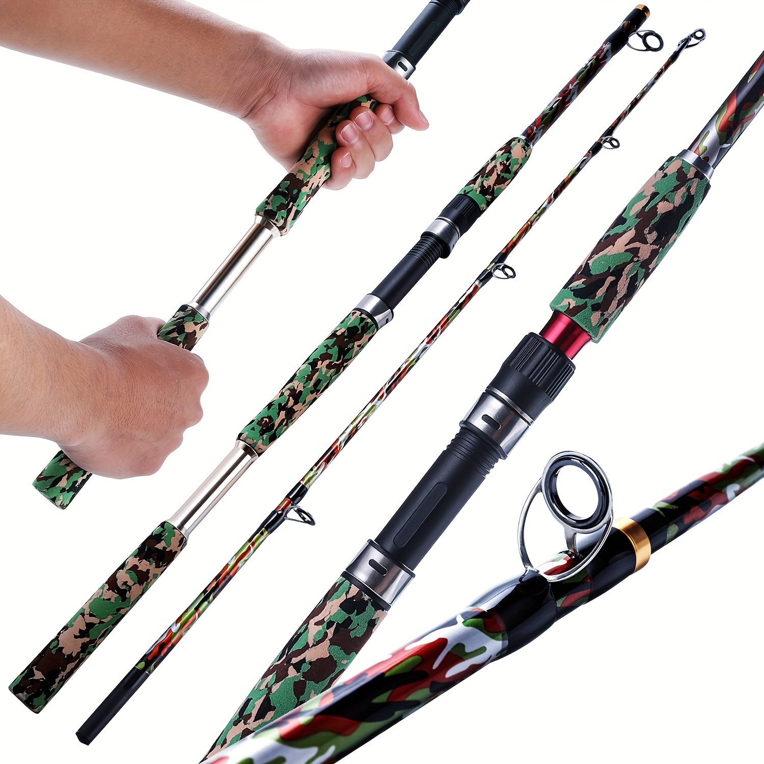 1set Camo Print Fishing Rod