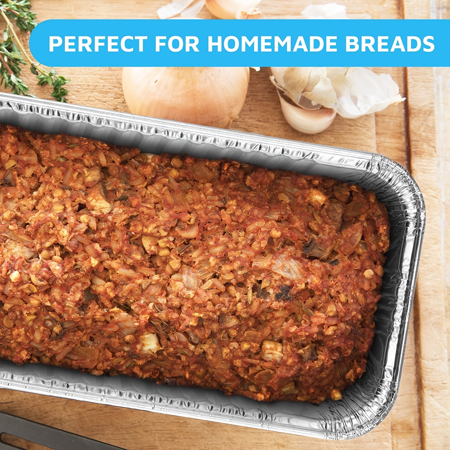 Ultra Thick Aluminum Foil Bread Pan - Deep Half Size - Heavy Duty  Disposable Container For Baking Homemade Cakes, Roasting Wide Noodles, Meat  Patties And Food Supply - And Recyclable - Temu