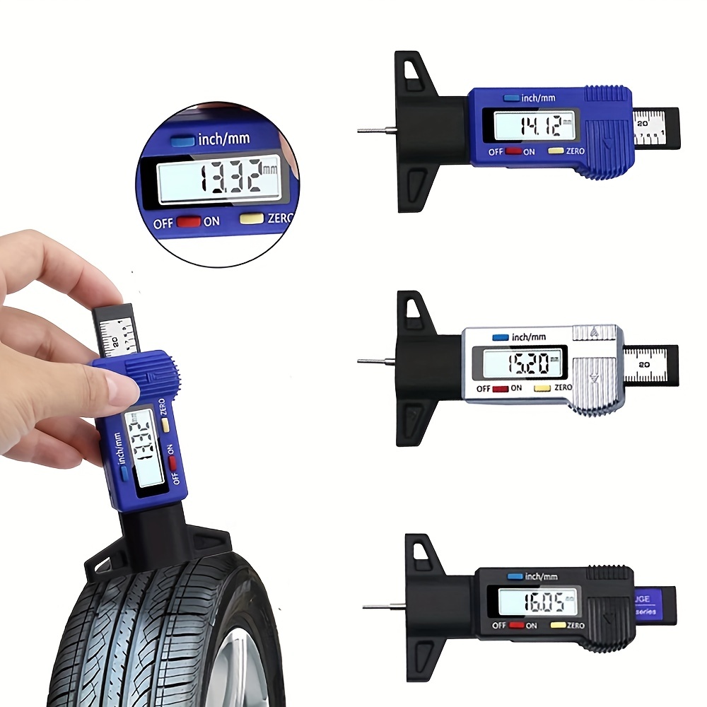 Outil de mesure Auto Pneu Jauge de profondeur de bande de roulement  Fournitures de mesure 0-20mm Indicateur Outil de détection d'épaisseur de  bande de roulement de pneu de voiture