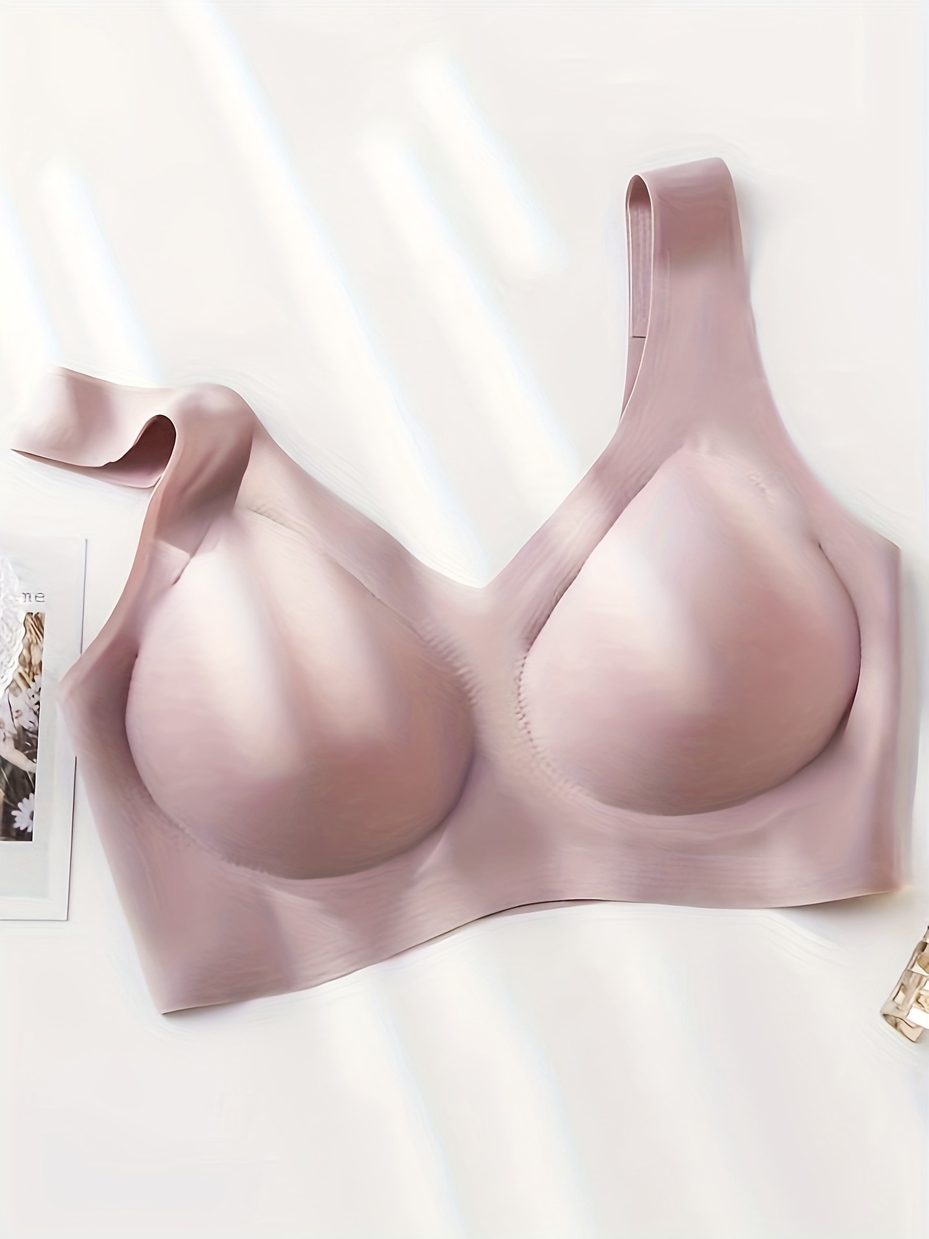 Seamless Solid Wireless Bra Comfy Breathable Push Anti - Temu