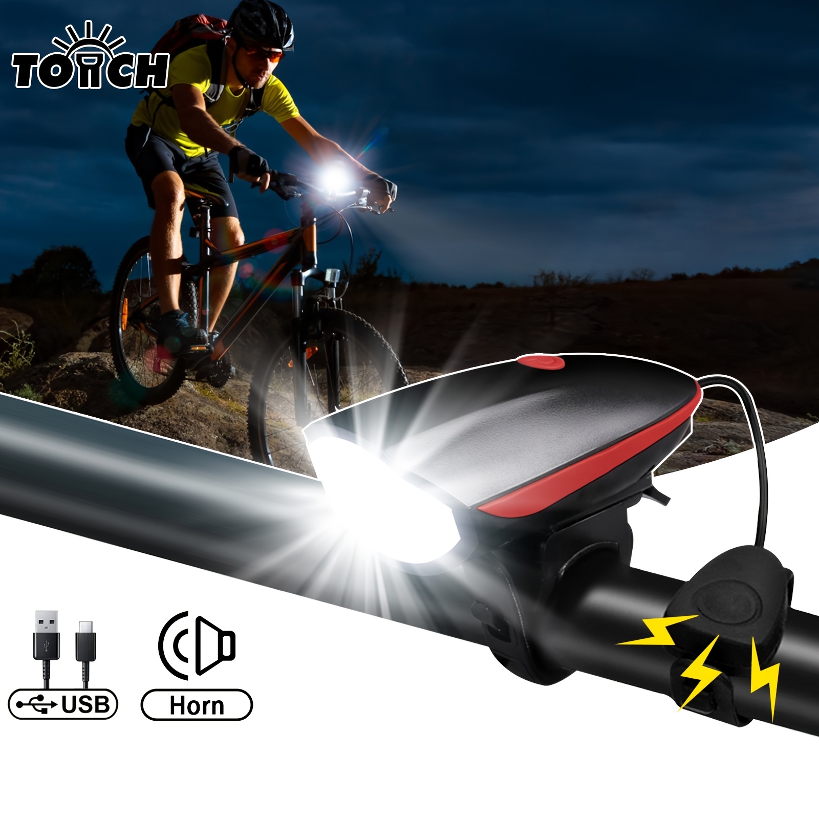 Bike Tail Light Impermeable Recargable Led Luz Delantera - Temu Chile