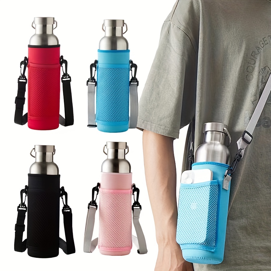 Water Bottle Pouch Vacuum Cup Holder With Strap Insulated - Temu