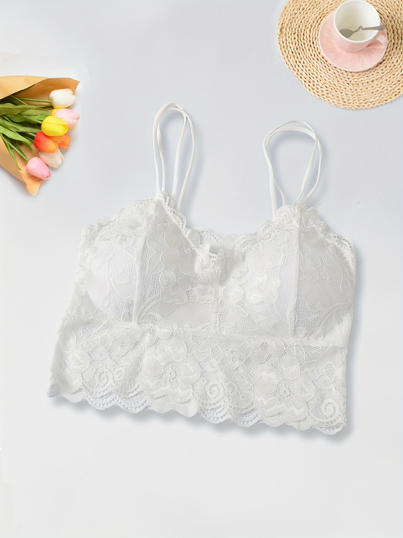 Summer See-through Lace Anti-light Bra Underwear Bustier Top-bra for girls