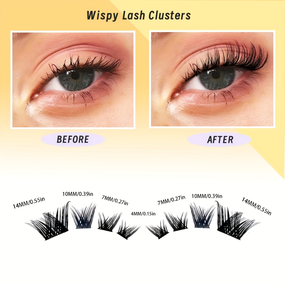 Cat Eye Lashes Natural Diy Kit Extensiones Pestañas Pestañas - Temu