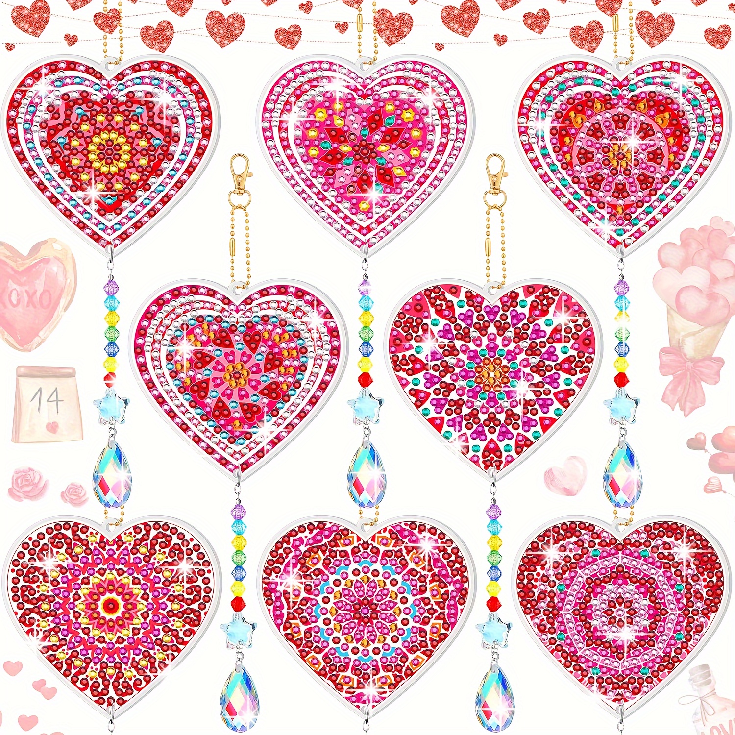 clothmile Valentine Heart Diamond Painting for Adults Valentine's Day Love  Full Drill Diamond Dots Paintings 5d Paint with Diamonds Pictures Gem Art  Painting Kits DIY Adult Crafts Kits 16x12 Inch