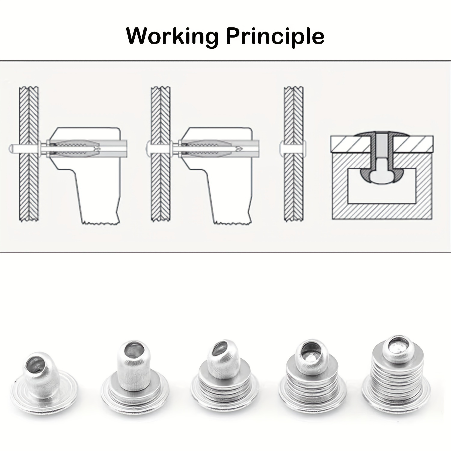 1/4 8LF Large Flange Blind Pop Rivets