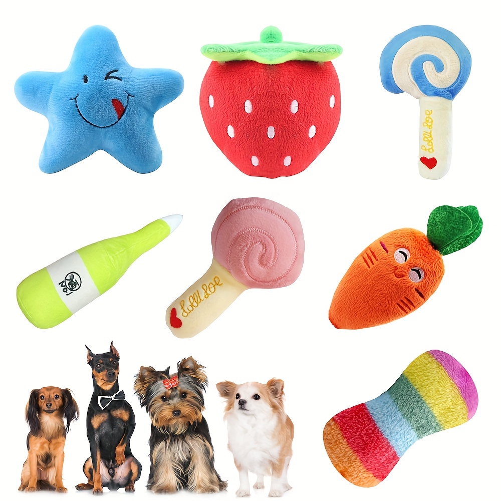 Nocciola Dog Squeaky Toys, Plush Small Dog Toys For Dogs, Stuffed Dog Toys With Squeakers,12 Pcs Puppy Toys With A Carrying Bag For Small Medium Size