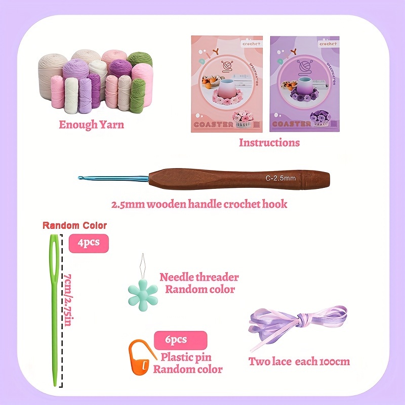 Crochet Kit For Beginners Adults Crochet Flower Kits - Temu