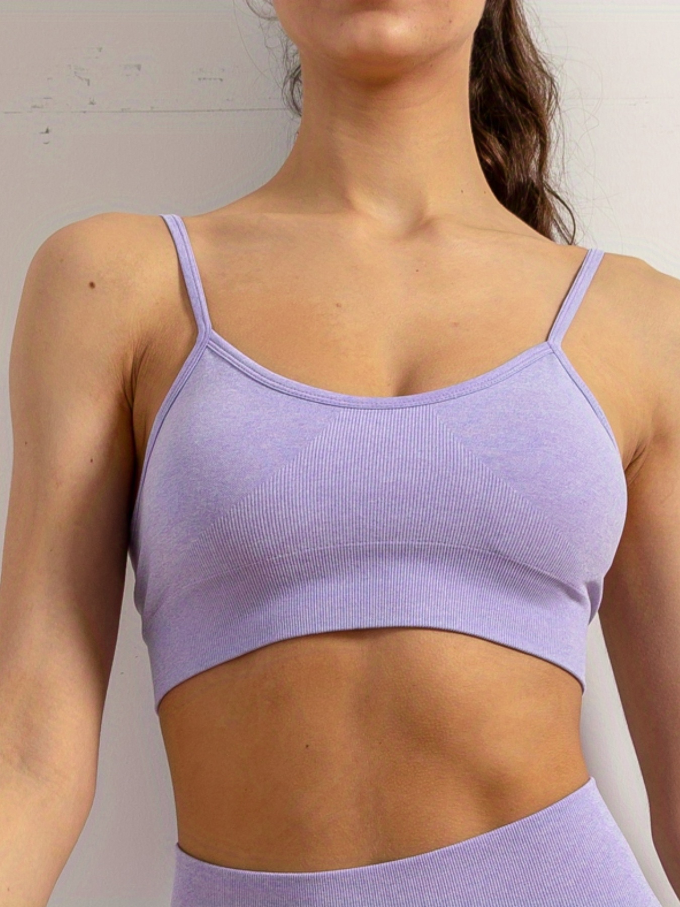 Solid Sports Bra Chest Pad Moisture Wicking Breathable Yoga - Temu