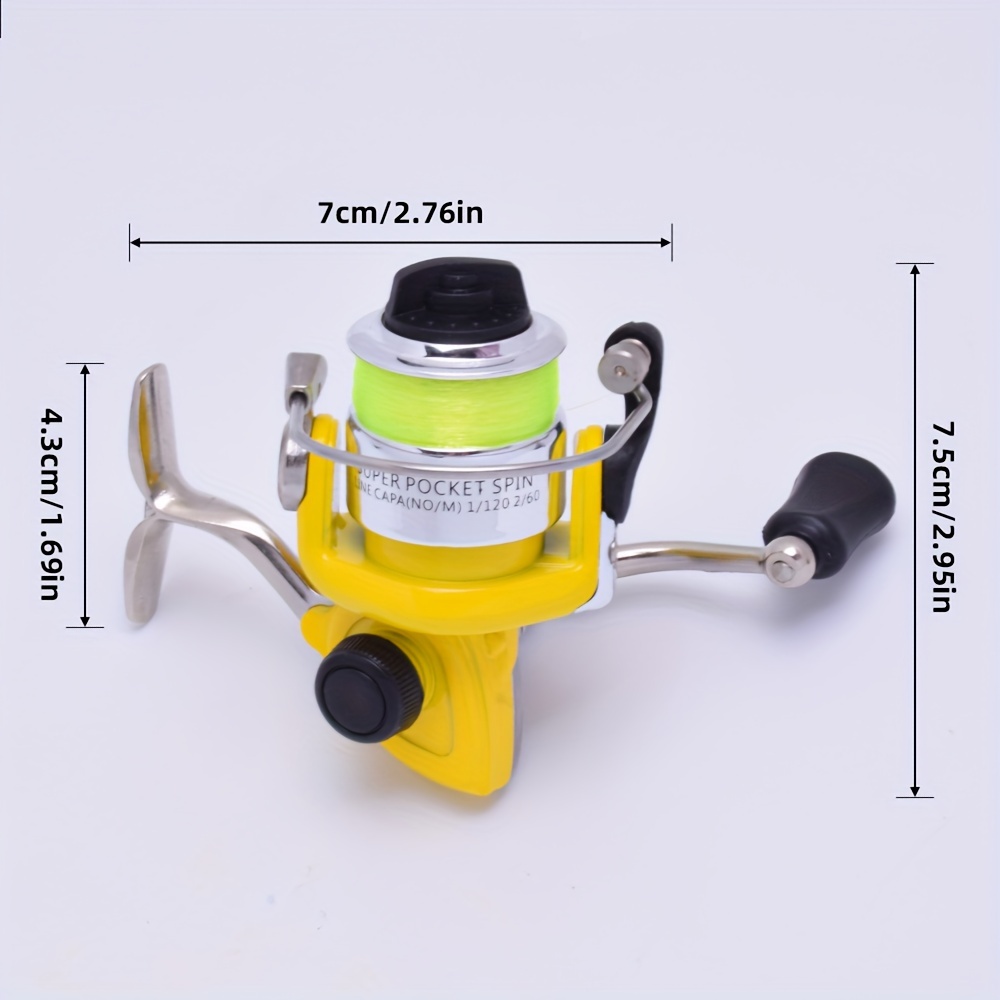 Mini Metal Spinning Reel Pen Fishing Rod Portable Fishing - Temu