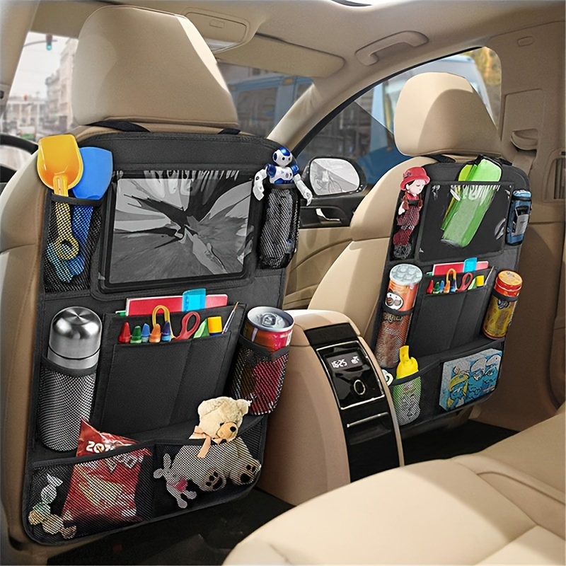 1pcの車の後部座席オーガナイザー、タッチスクリーン付きの車のシートストレージバッグ、旅行用のタブレットホルダー 90日間の購入者保護  Temu Japan