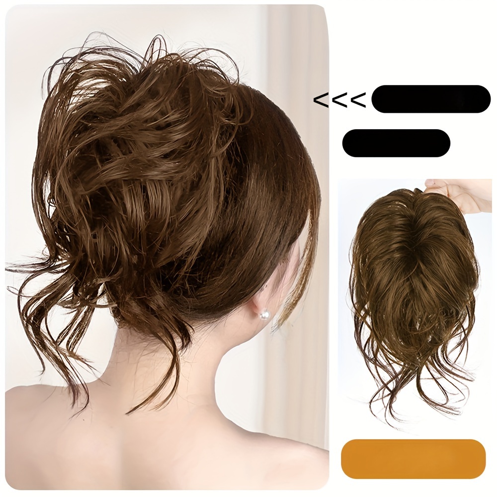 POPETPOP 4 Pcs Wig Ponytail Hair Clip Hair Clips for Curly Hair Women's  Hair Clips Hair Bun Extension Hair Clips for Women Elastic Rubber Bands  Claw