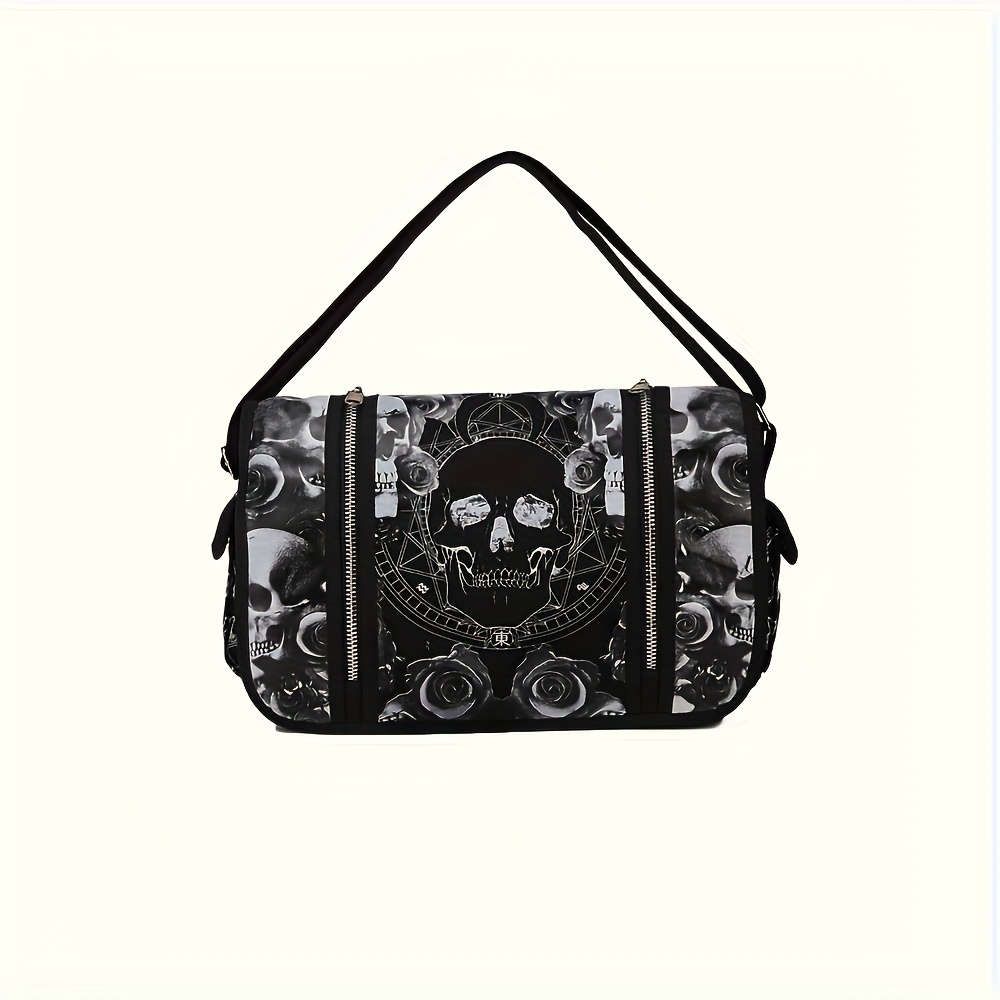 Goth Messenger Bag Gothic Crossbody Bag Halloween Travel 