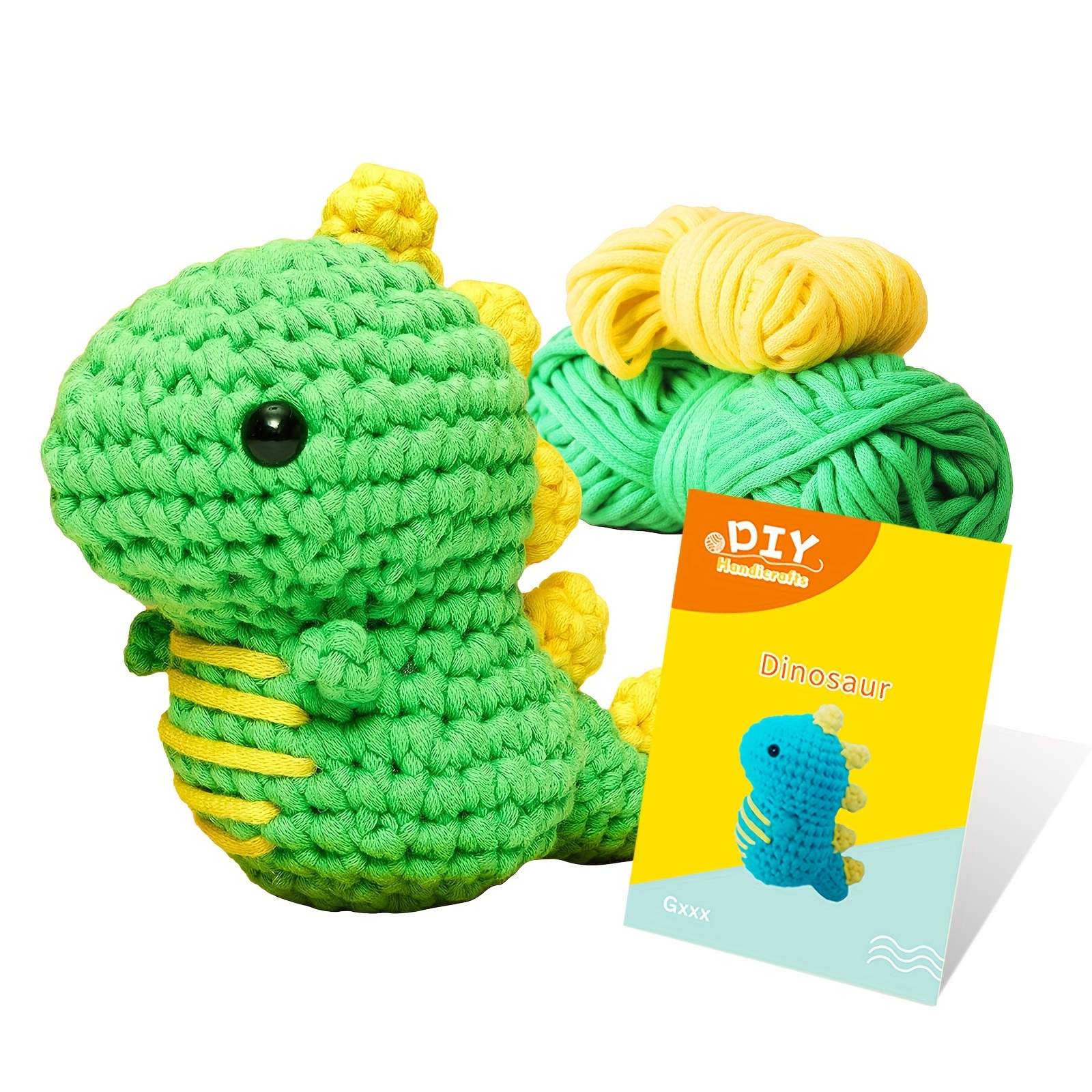 Crochet Kit For Beginners, Cute Dinosaurs With Easy Peasy Yarn, Knitting  Kit With Step-by-step Video Tutorials, Beginner Crochet Kit For Adults -  Temu Cyprus